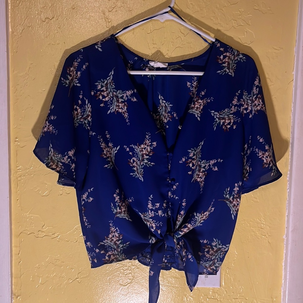 Sienna Sky crop blouse.